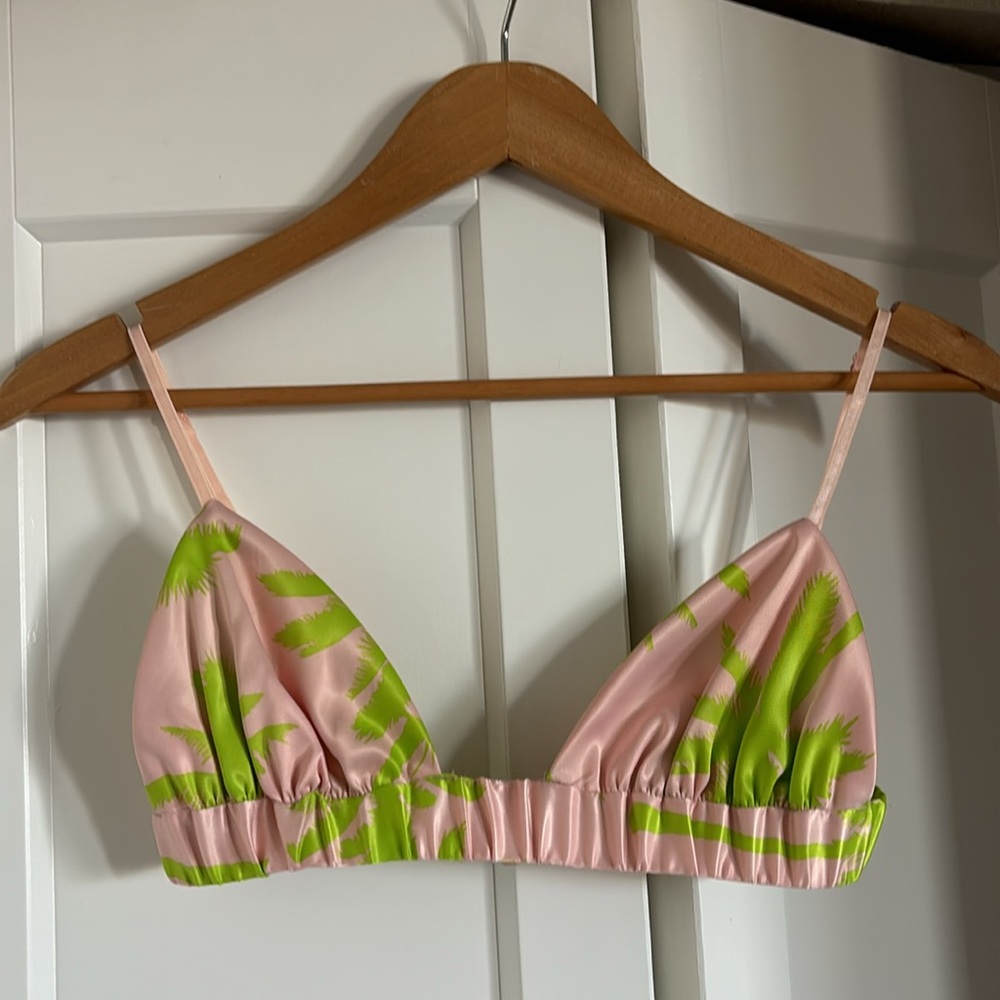 AFRM Blush Palm Tree bralette